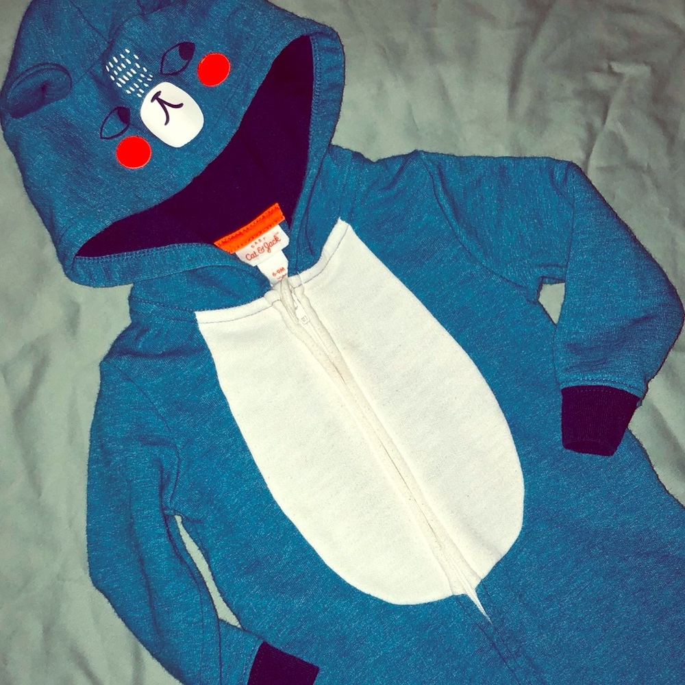 Bear hooded jumpsuit